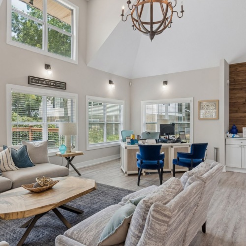 Leasing office seating area