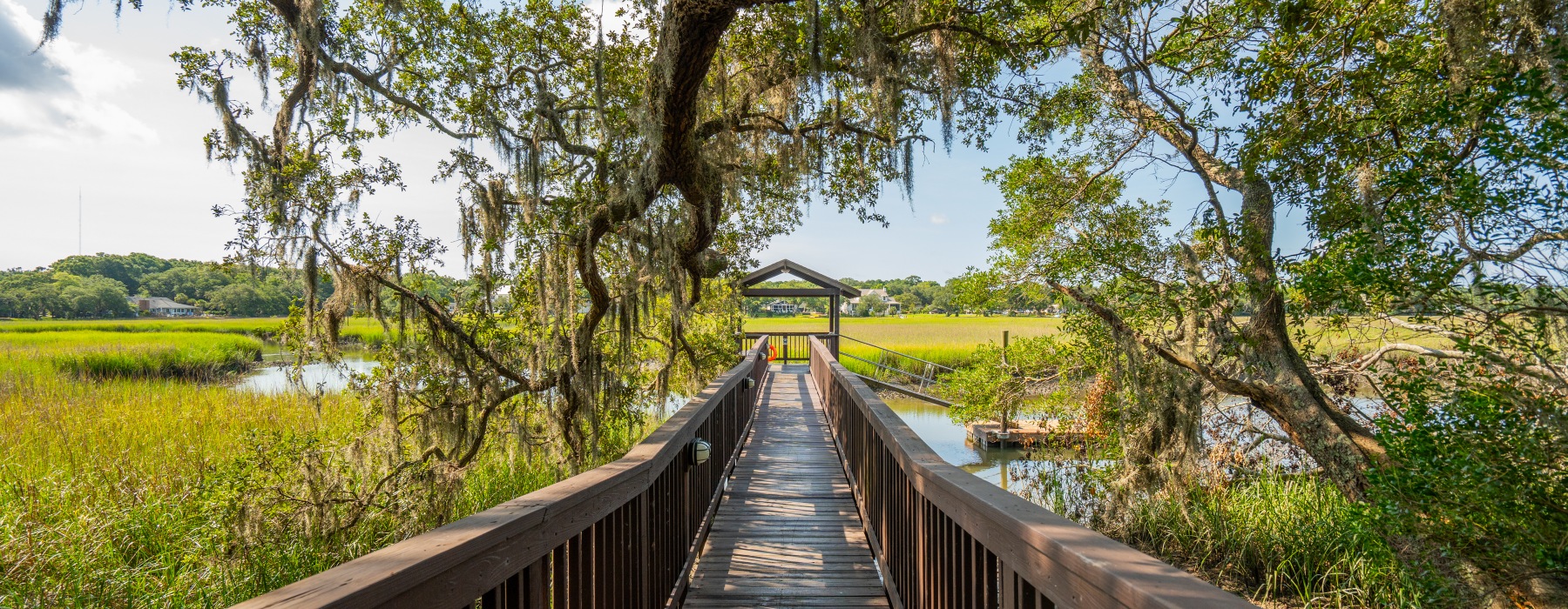 Wooden bridge going towards Shem Creek